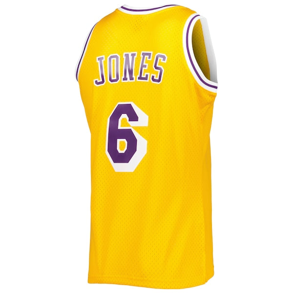 Eddie Jones Los Angeles Lakers 1996/97 Hardwood Classics Swingman Jersey - Gold - Image 3
