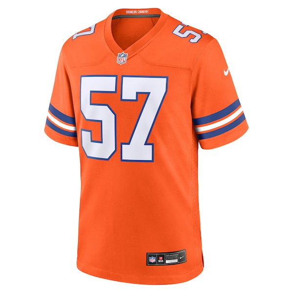 Tom Jackson Denver Broncos Nike Mile High Collection 1977 Throwback Retired Player Game Jersey - Orange - Image 3