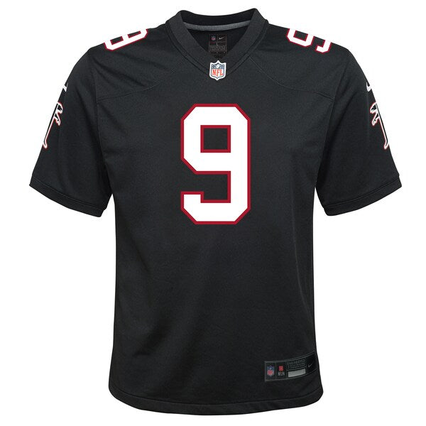 Michael Penix Jr. Atlanta Falcons Nike Youth Alternate Game Jersey - Black - Image 2