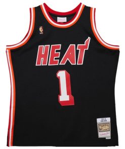 Alternative view of Chris Bosh Miami Heat  2013/14 Hardwood Classics Swingman Jersey - Black