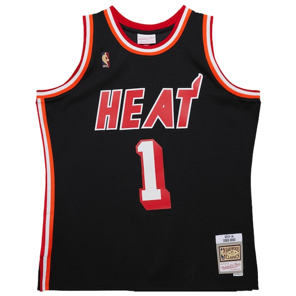 Chris Bosh Miami Heat 2013/14 Hardwood Classics Swingman Jersey - Black - Image 2