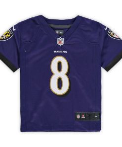 Alternative view of Lamar Jackson Baltimore Ravens Nike Toddler Game Jersey - Purple