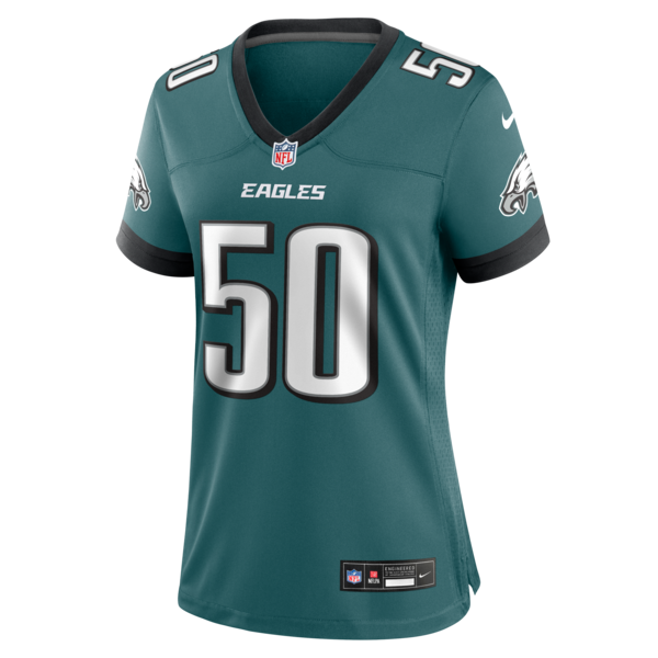 Lance Dixon Philadelphia Eagles Nike Women's Team Game Jersey - Midnight Green - Image 2