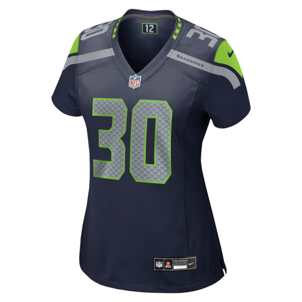 Cam Akers Seattle Seahawks Nike Women's Team Game Jersey - College Navy - Image 2