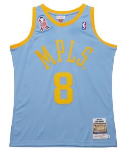 Alternative view of Men's Los Angeles Lakers Kobe Bryant Powder Blue 2001/02 Hardwood Classics Authentic Player Jersey