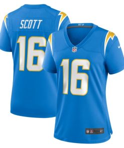 JK Scott Los Angeles Chargers Nike Women's Game Jersey - Powder Blue