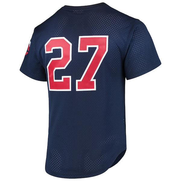 David Ortiz Minnesota Twins 2002 Cooperstown Collection Mesh Batting Practice Jersey - Navy - Image 3