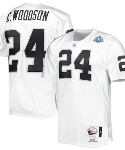 Charles Woodson Las Vegas Raiders 2002 Authentic Throwback Retired Player Jersey - White