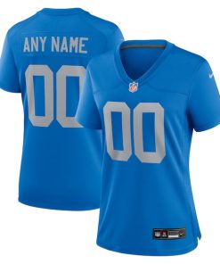 Detroit Lions Nike Women's Alternate Custom Game Jersey - Blue