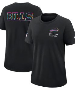 Buffalo Bills Nike Women's 2025 NFL Crucial Catch Tri-Blend Dri-FIT T-Shirt - Black