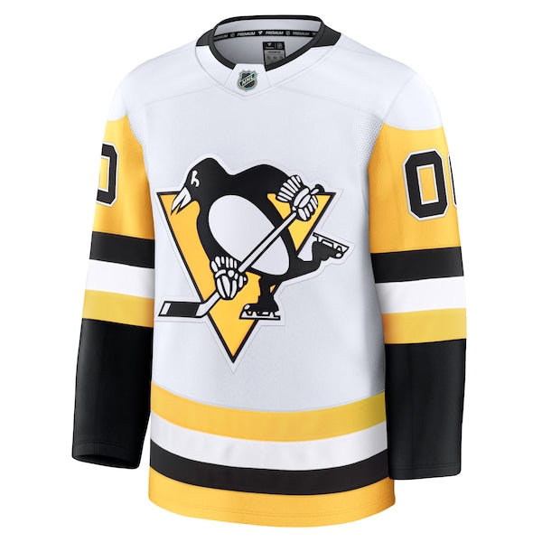 Pittsburgh Penguins Away Premium Custom Jersey - White/Black - Image 3