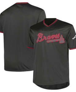 Atlanta Braves Profile Big & Tall Pop Fashion Jersey - Charcoal