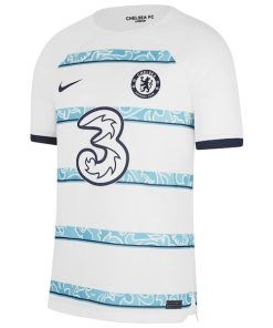 Alternative view of Raheem Sterling Chelsea Nike 2022/23 Away Breathe Stadium Replica Player Jersey - White