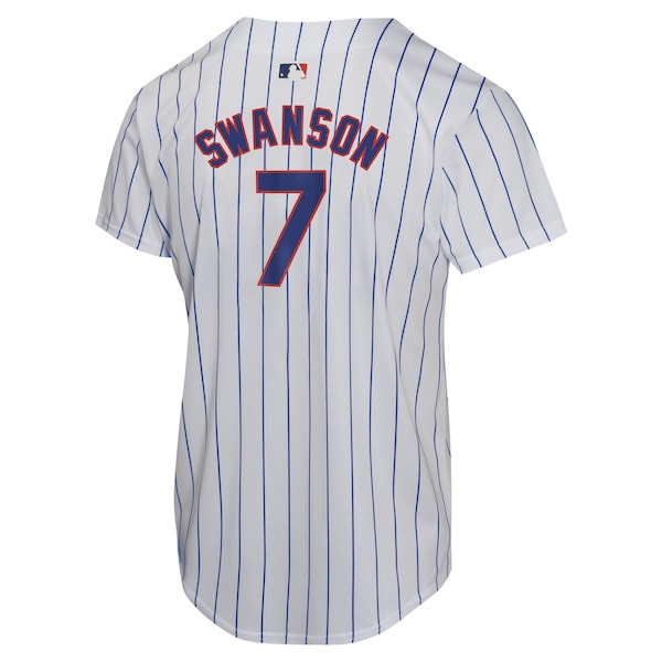 Dansby Swanson Chicago Cubs Nike Youth Home Game Player Jersey - White - Image 3