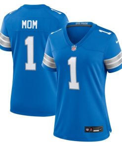 Number 1 Mom Detroit Lions Nike Game Jersey - Blue