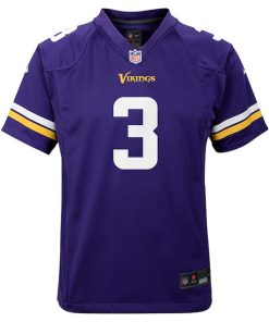 Alternative view of Jordan Addison Minnesota Vikings Nike Youth Team Player Game Jersey - Purple