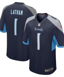 JC Latham Tennessee Titans Nike 2024 NFL Draft First Round Pick Player Game Jersey - Navy