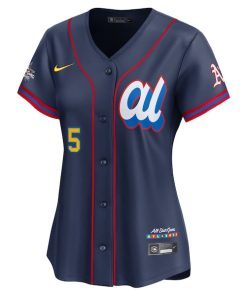 Alternative view of Jacob Wilson American League Nike Women's 2025 All-Star Edition Limited Player Jersey - Navy