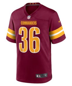 Alternative view of Danny Johnson Washington Commanders Nike  Game Jersey -  Burgundy