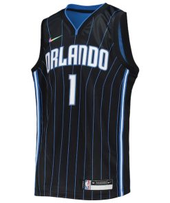 Alternative view of Jonathan Isaac Orlando Magic Nike Youth 2021/22 Diamond Swingman Jersey - Icon Edition - Black