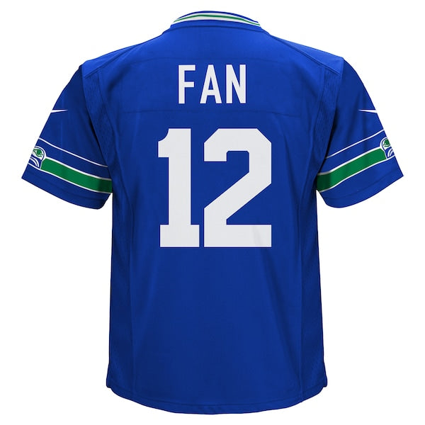 12th Fan Seattle Seahawks Nike Preschool Alternate Game Jersey - Royal - Image 3