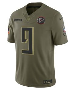Alternative view of Michael Penix Jr. Atlanta Falcons Nike 2025 Salute to Service Limited Jersey - Olive