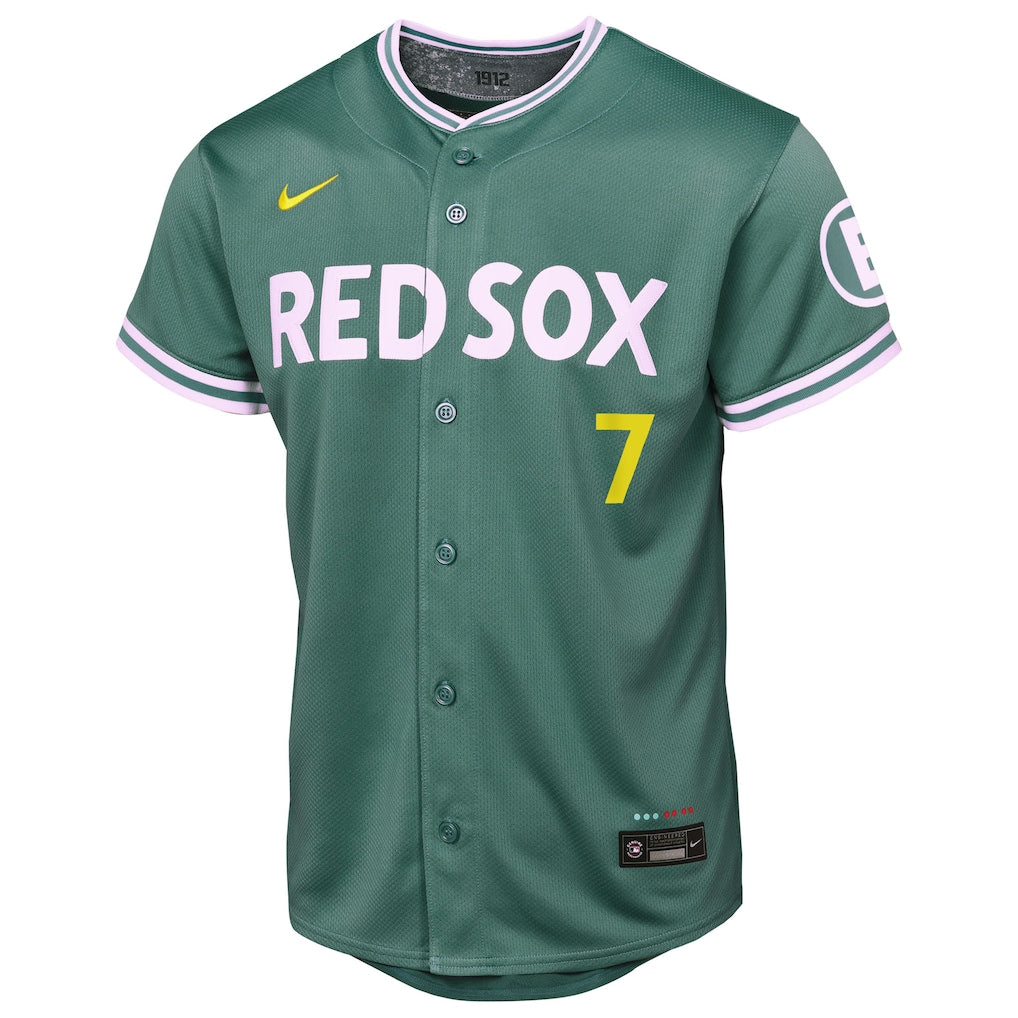 Masataka Yoshida Boston Red Sox Nike Youth 2025 City Connect Limited Player Jersey - Green - Image 2
