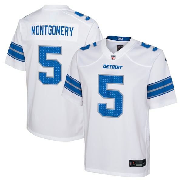 David Montgomery Detroit Lions Nike Youth Player Game Jersey - White - Image 4