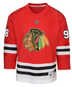 Alternative view of Connor Bedard Chicago Blackhawks Youth Home Centennial Premier Jersey - Red