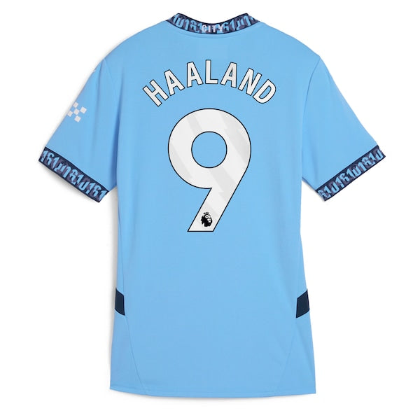 Erling Haaland Manchester City Puma Women's 2024/25 Home Replica Player Jersey - Light Blue - Image 4