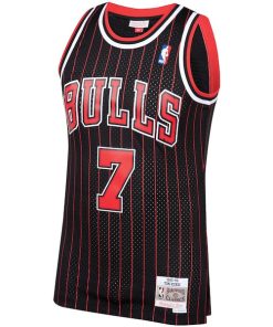Alternative view of Toni Kukoc Chicago Bulls 1995/96 Hardwood Classics Swingman Jersey - Black