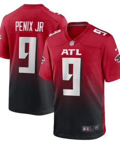Alternative view of Michael Penix Jr. Atlanta Falcons Nike Alternate Game Jersey -  Red/Black/White