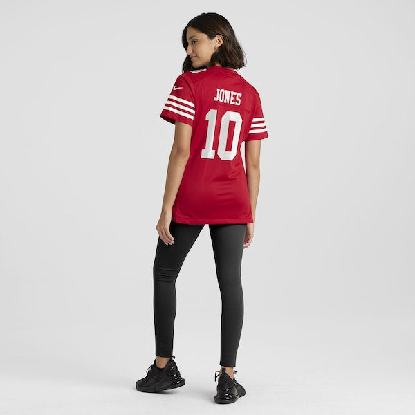 Mac Jones San Francisco 49ers Nike Women's Team Game Jersey - Scarlet - Image 5