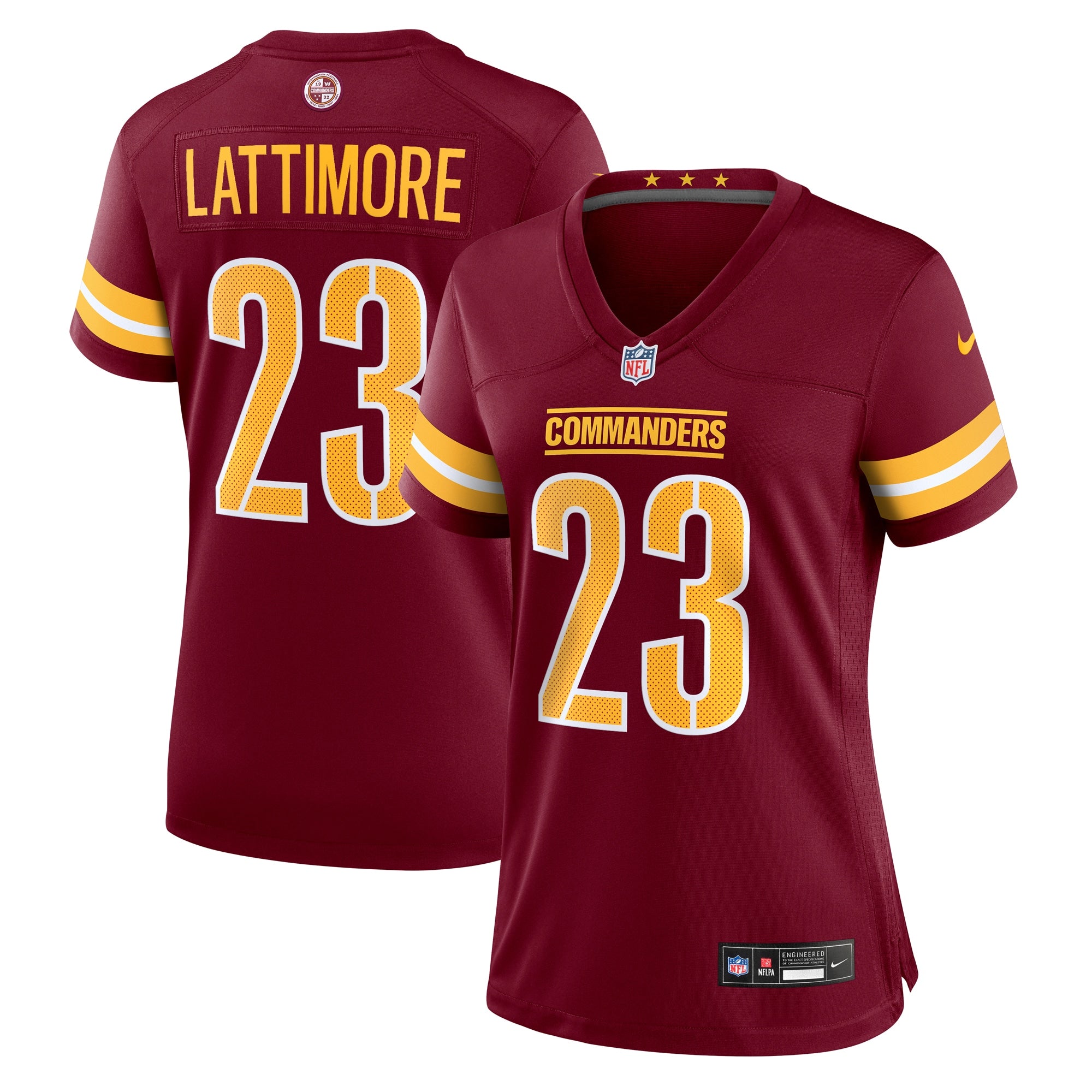Marshon Lattimore Washington Commanders Nike Women's Game Jersey - White/Burgundy - Image 6