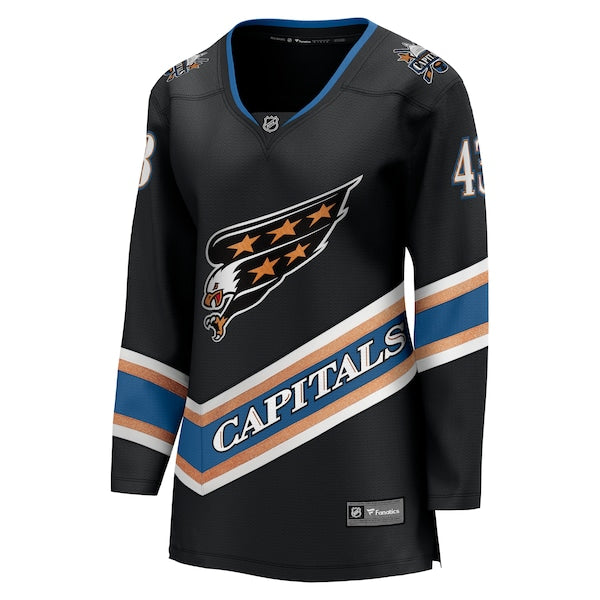 Tom Wilson Washington Capitals Women's Alternate 50th Anniversary Premier Breakaway Player Jersey - Black/Navy/Red - Image 3