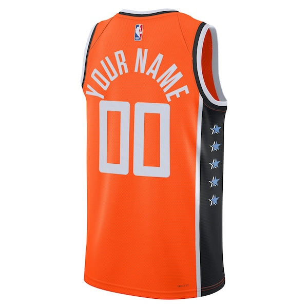 LA Clippers Nike Unisex 2025/26 City Edition Swingman Custom Jersey - Orange - Image 3