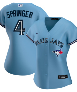 George Springer Toronto Blue Jays Nike Women's Home Replica Jersey - Light Blue
