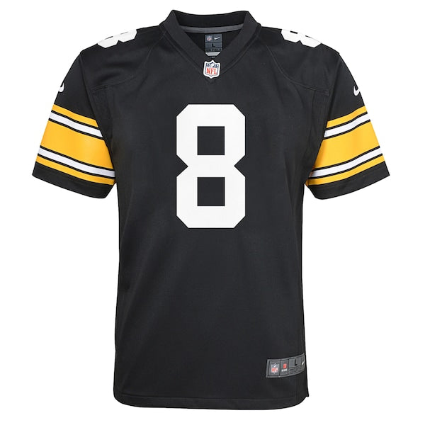 Kenny Pickett Pittsburgh Steelers Nike Youth Game Jersey - Black/White - Image 3