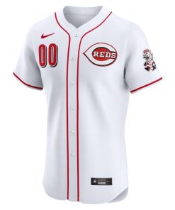 Alternative view of Cincinnati Reds Nike Home Elite Custom Jersey - White