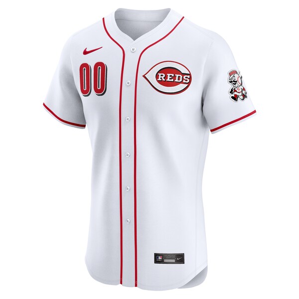 Cincinnati Reds Nike Home Elite Custom Jersey - White - Image 2