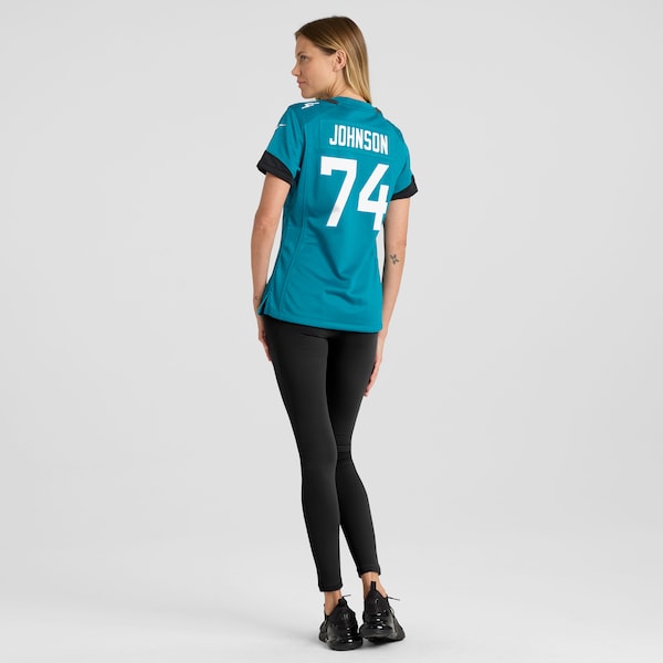 Fred Johnson Jacksonville Jaguars Nike Women's Team Game Jersey - Teal - Image 4