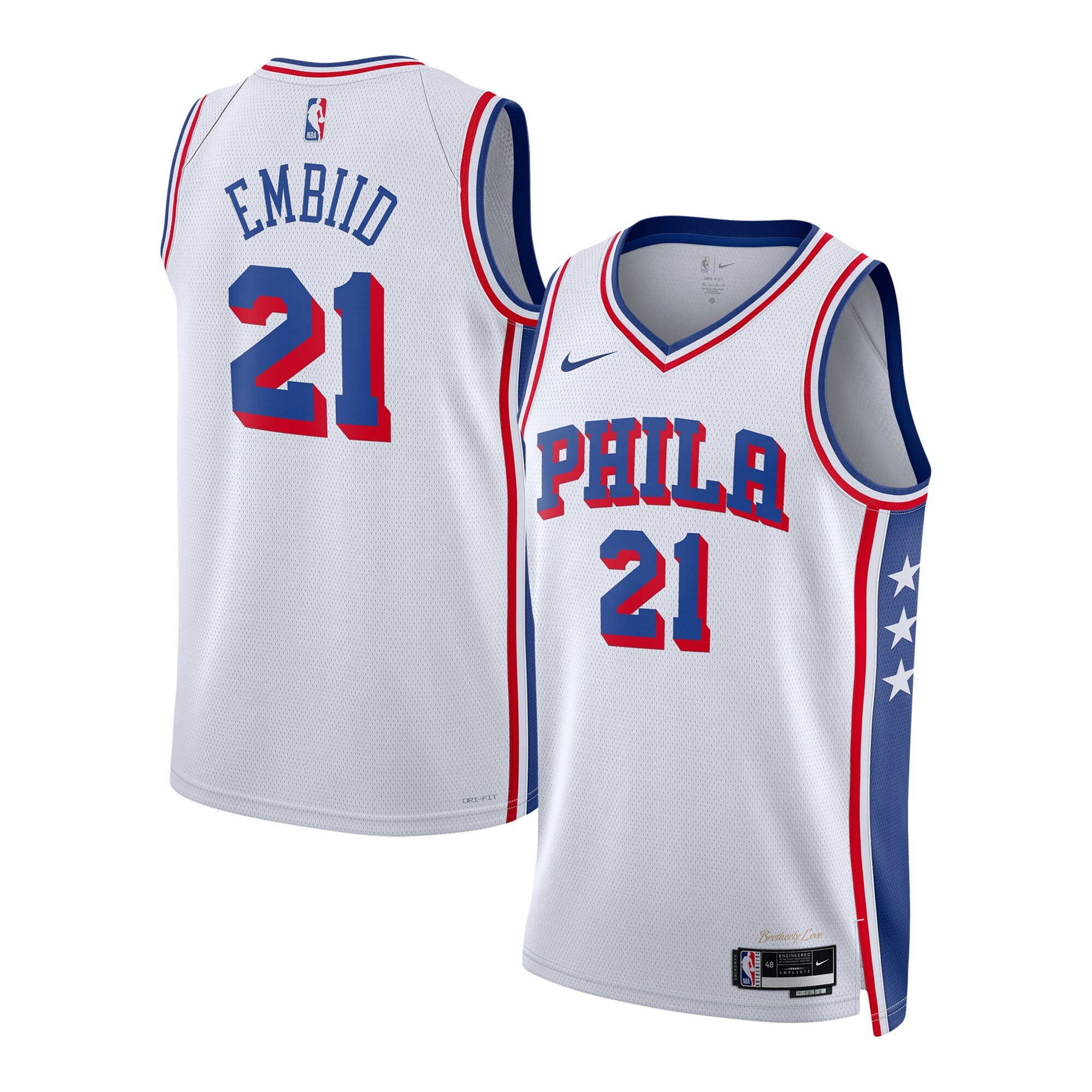 Joel Embiid Philadelphia 76ers Nike Unisex Swingman Jersey - Icon Edition - Royal/White - Image 5