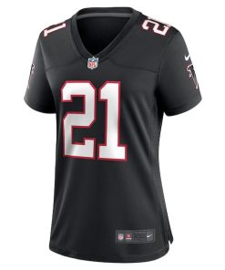 Alternative view of Deion Sanders Atlanta Falcons Nike Women's Alternate Retired Player Game Jersey -  Black