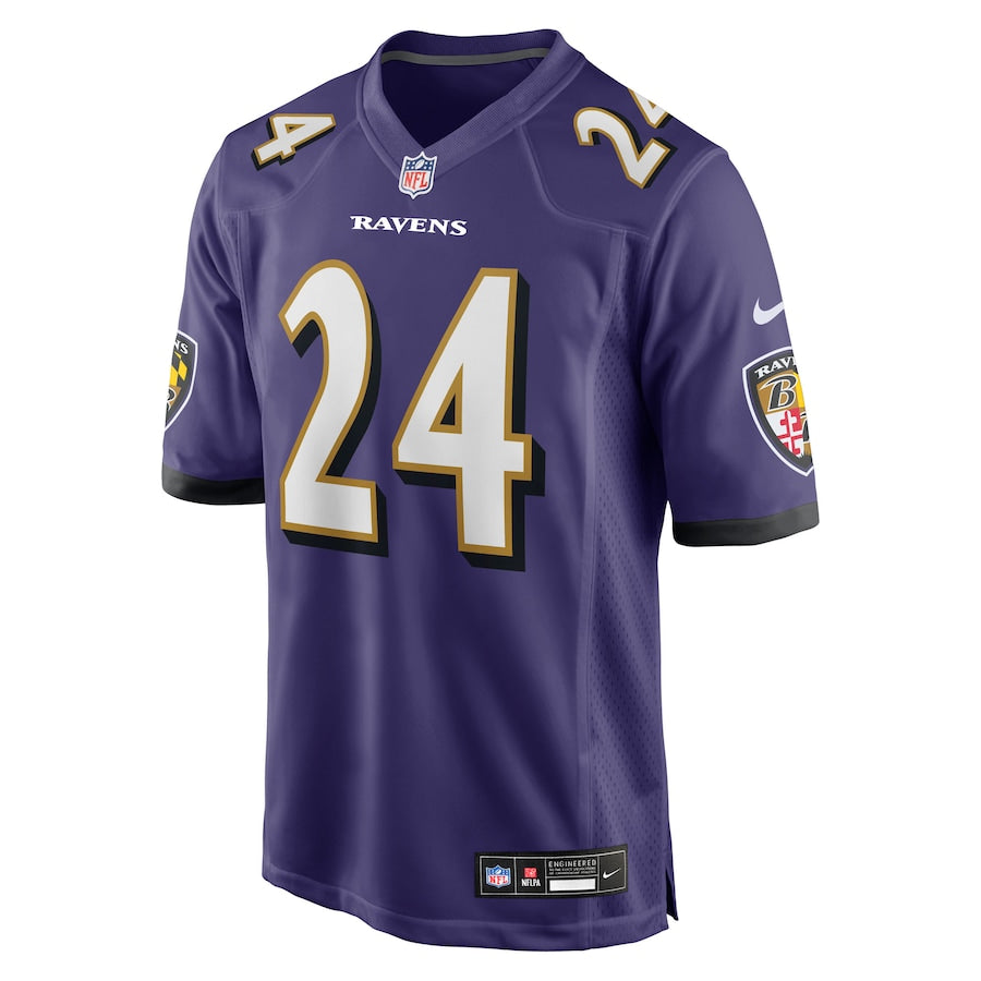 Malaki Starks Baltimore Ravens Nike 2025 NFL Draft First Round Pick No. 27 Game Jersey - Purple - Image 2