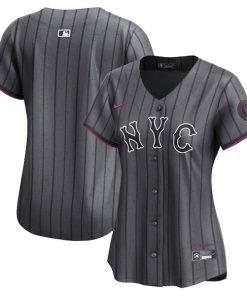 New York Mets Nike Women's 2024 City Connect Limited Player Jersey - Graphite