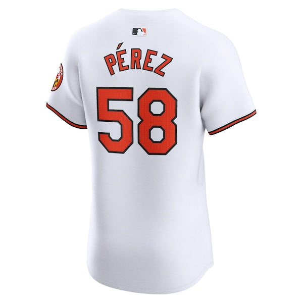 Cionel Perez Baltimore Orioles Nike Home Elite Player Jersey - White - Image 3