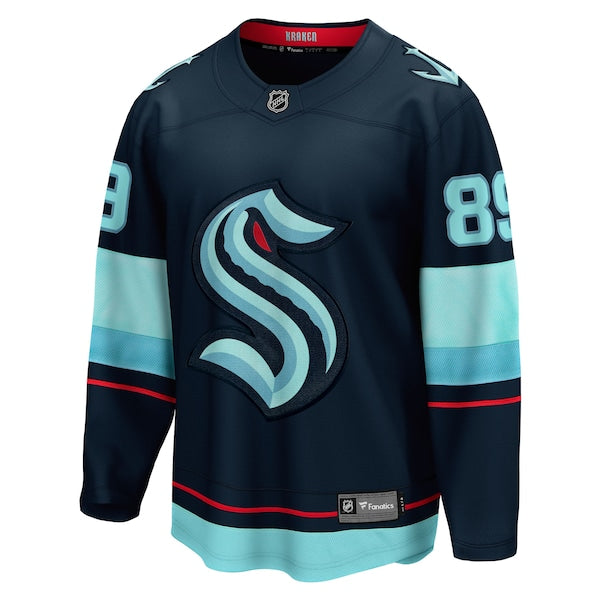 Frederick Gaudreau Seattle Kraken Home Breakaway Jersey - Deep Sea Blue - Image 2