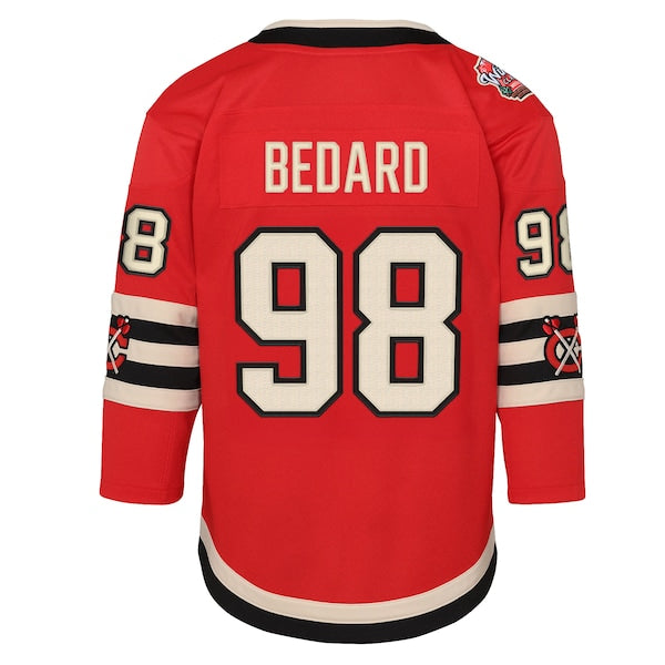 Connor Bedard Chicago Blackhawks Youth 2025 NHL Winter Classic Premier Player Jersey - Red - Image 3
