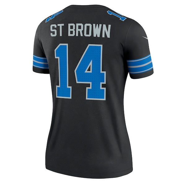 Amon-Ra St. Brown Detroit Lions Nike Women's Legend Jersey - Black - Image 3