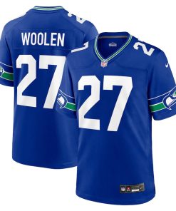 Tariq Woolen Seattle Seahawks Nike Throwback Player Game Jersey - Royal